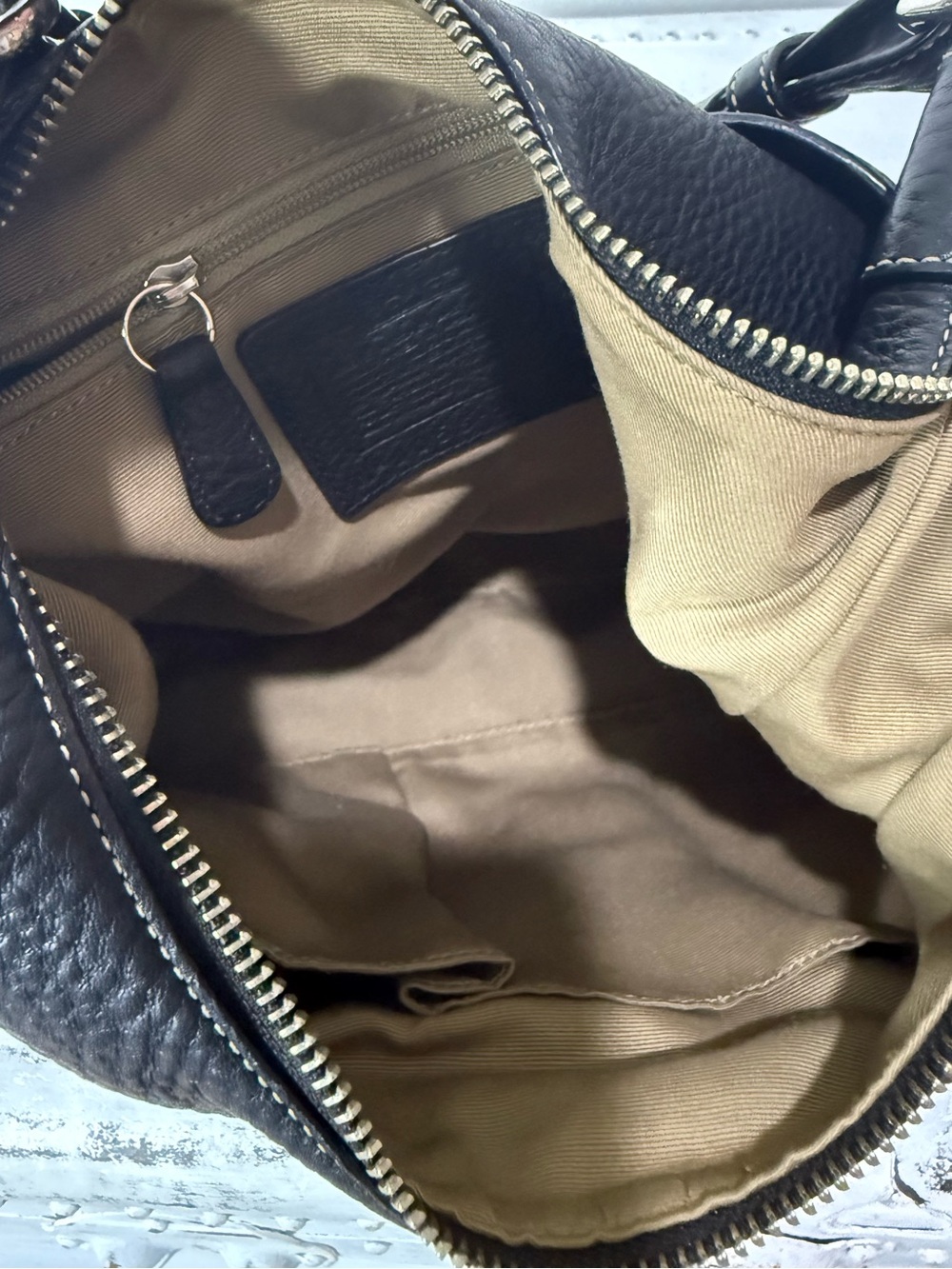 Coach Vintage Hamptons Pebbled Leather Hobo Bag Black Y2K 5054 - Picture 11 of 11